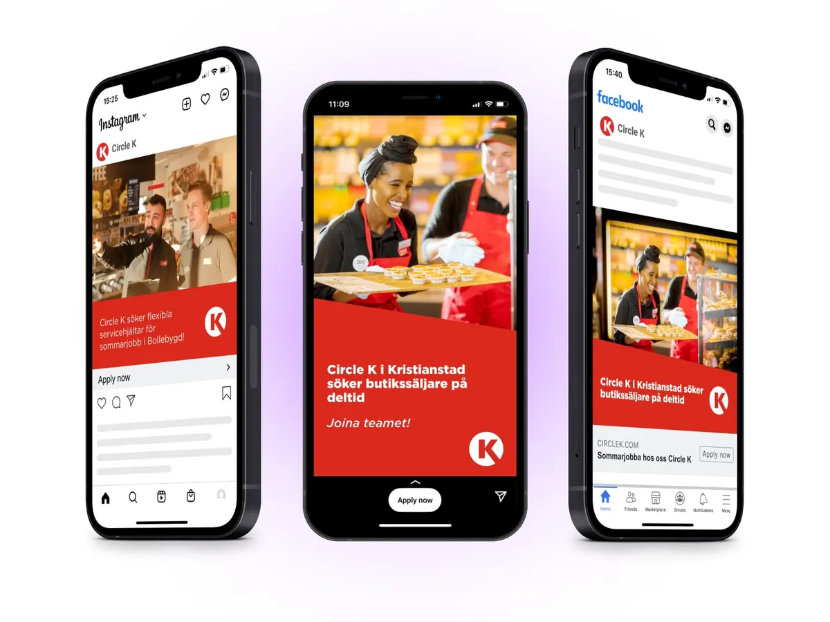 Circle K branded recruitment ad campaign created with Adway